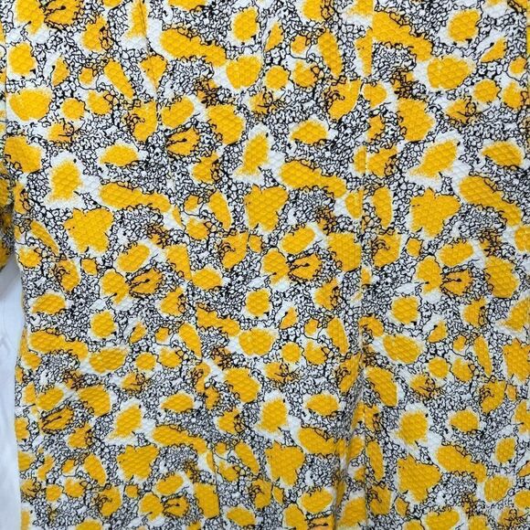 Lihli by Saks Fifth Avenue Vintage Yellow Black Short Sleeve Blazer SP - Picture 3 of 10